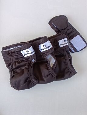 Pet Parents 3 pc Black Dog 🐶 Diaper Wrap Size XS